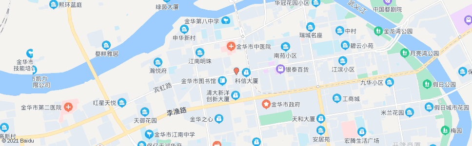 金华民生银行金华分行(寺后皇)_公交站地图_金华公交_妙搜公交查询2024