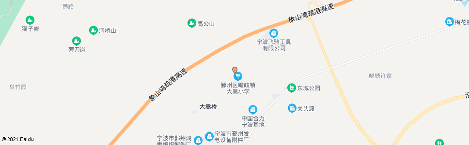 宁波大嵩小学_公交站地图_宁波公交_妙搜公交查询2024