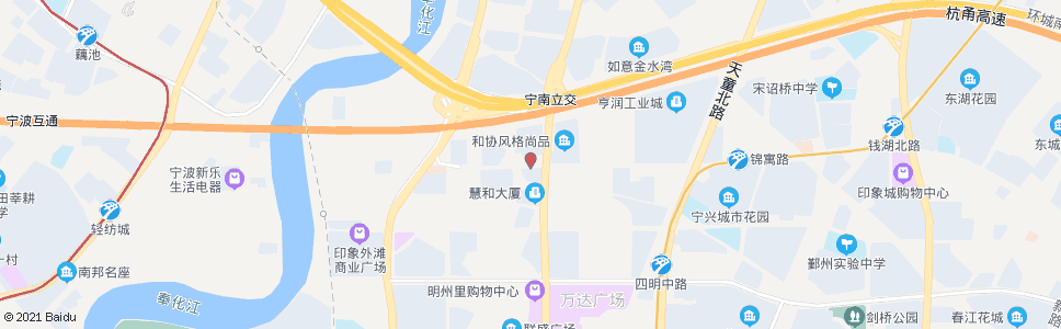 宁波嵩江西路宁南北路口_公交站地图_宁波公交_妙搜公交查询2025