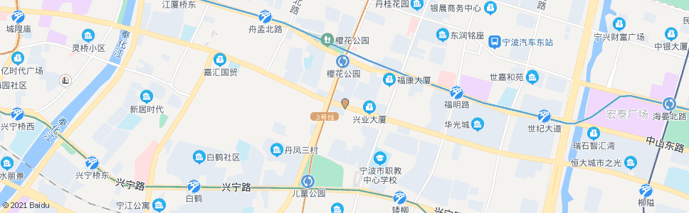 宁波百丈东路中兴路口_公交站地图_宁波公交_妙搜公交查询2025