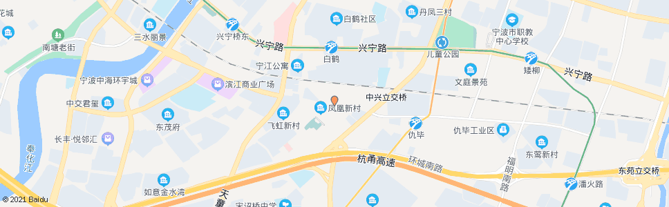 宁波凤凰新村_公交站地图_宁波公交_妙搜公交查询2025