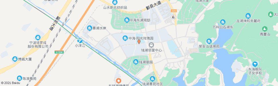 宁波东钱湖中心小学_公交站地图_宁波公交_妙搜公交查询2025