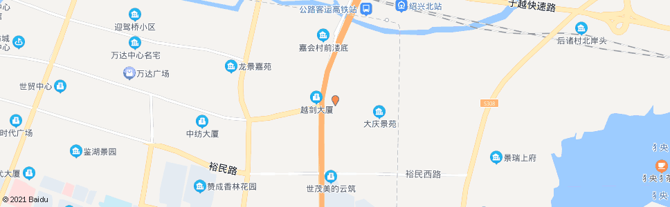 绍兴大庆寺(绍齐公路)_公交站地图_绍兴公交_妙搜公交查询2025