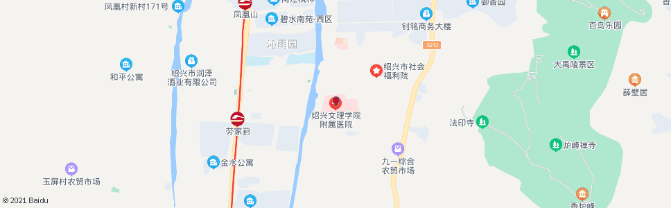 绍兴文理学院附属医院(市广电中心)_公交站地图_绍兴公交_妙搜公交查询2025