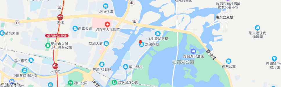 绍兴龙洲花园居委会_公交站地图_绍兴公交_妙搜公交查询2025